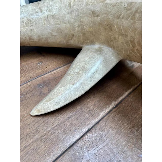 Large Marble Shark Sculpture by Maitland Smith, 1980 For Sale - Image 4 of 16