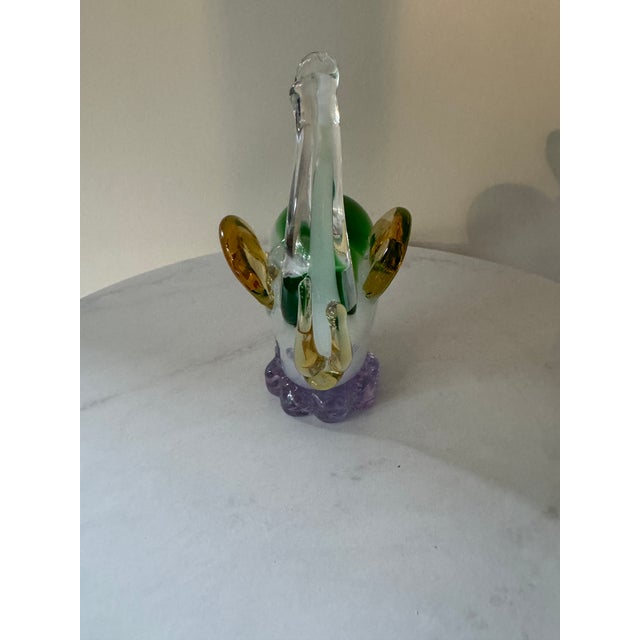 Mid 20th Century Hand-Blown Art Glass Lucky Elephant Figurine — Sommerso Multi-Color, Murano Style For Sale - Image 5 of 6