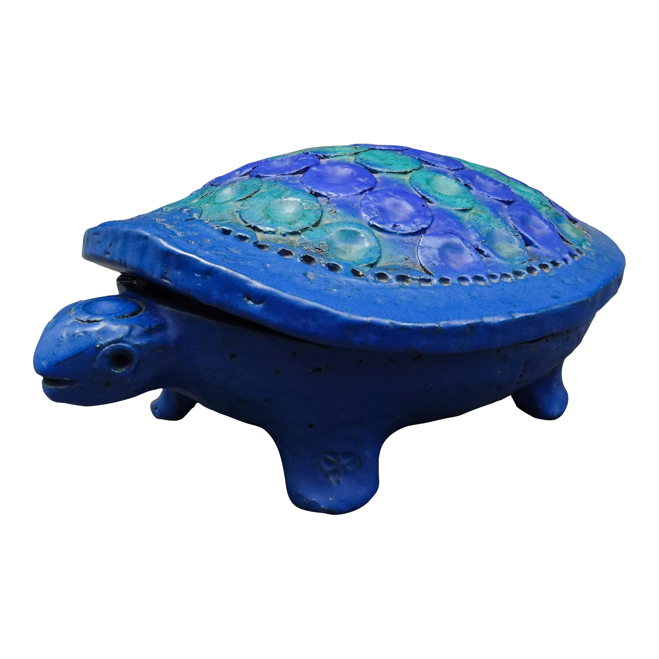 Mid 20th Century Bitossi Italy Aldo Londi Pottery Turtle Trinket