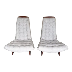20th Century Gondola Club/ Lounge Chairs - a Pair