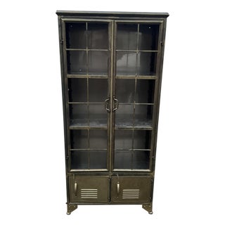 Industrial Locker Style Cabinet Shelf For Sale