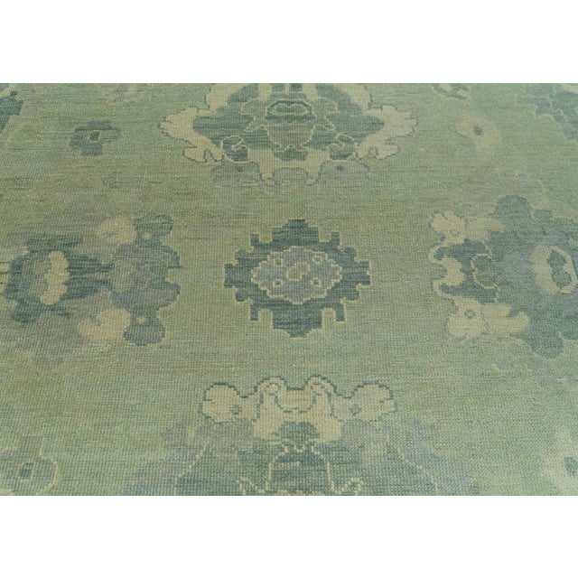 Turkish Turkish Oushak Rug 9'2" x 11'10" #19054 For Sale - Image 3 of 8