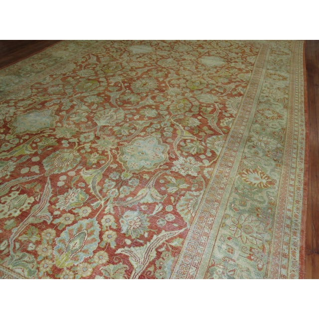 Zabihi Collection Oversize Antique Sultanabad Mahal Persian Carpet - 10'8" x 16'10" For Sale - Image 9 of 12