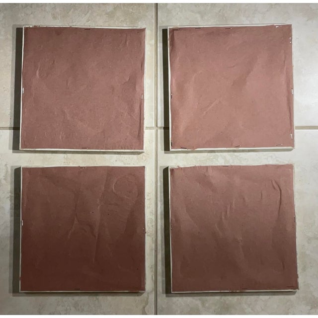 Red Set of Four Antique Suzani Wall Hanging For Sale - Image 8 of 12