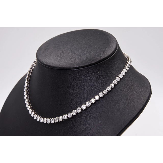 Diamond Tennis White Gold Necklace For Sale In Miami - Image 6 of 12