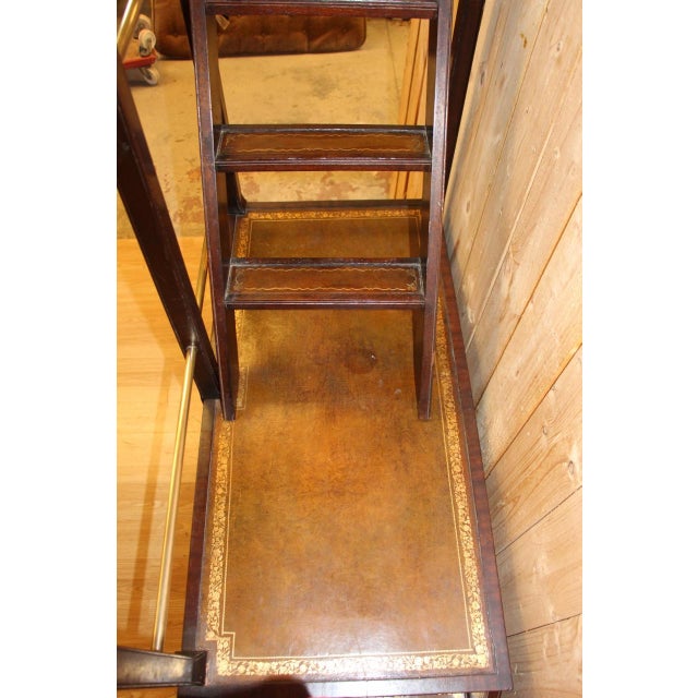 2-Tiered Library Stepladder, 1890s For Sale - Image 5 of 14