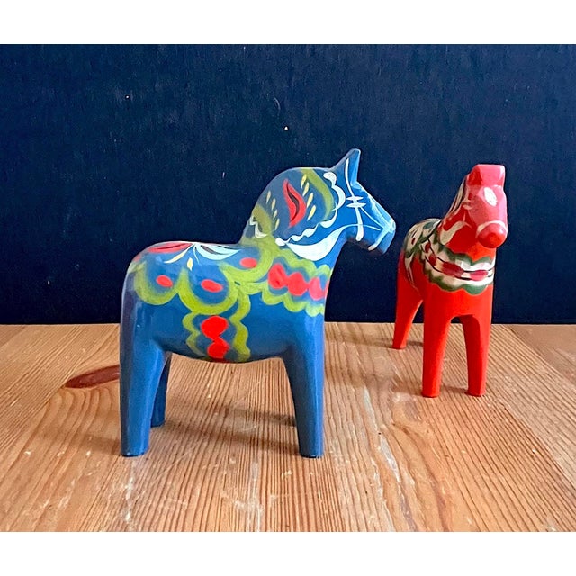 Vintage Swedish Dala Horse, 1960s, Set of 2 For Sale - Image 9 of 15