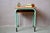 Vintage School Desk in Mint Green Metal and Wood, 1950s For Sale - Image 9 of 9