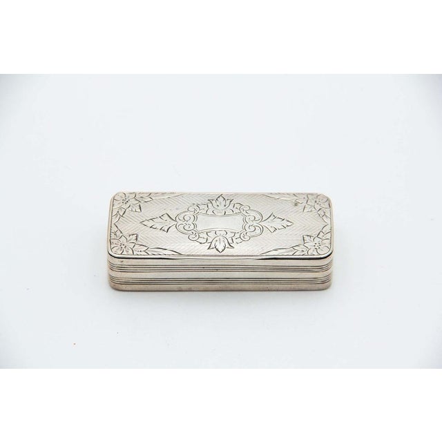 Rectangular Silver Snuff Box For Sale - Image 5 of 5