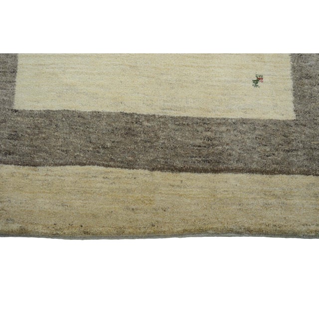 Hand-Knotted Nomadic Gabbeh Rug in Wool For Sale - Image 6 of 11