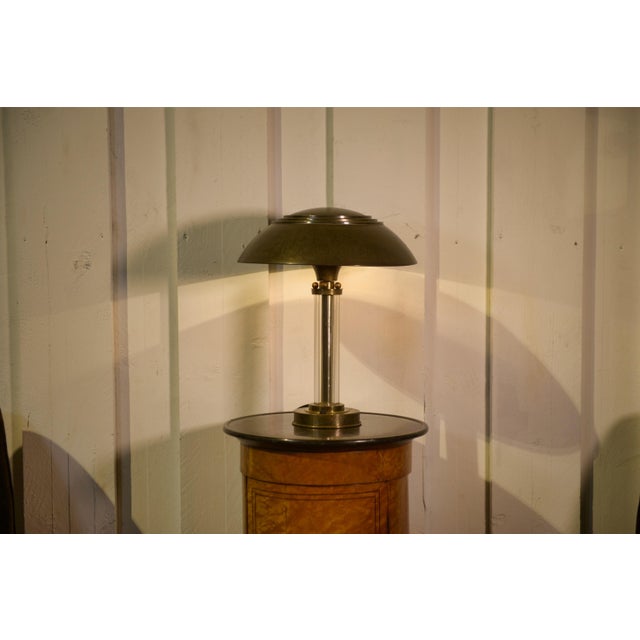 Gray Art Deco Table Lamp, 1940s For Sale - Image 8 of 10