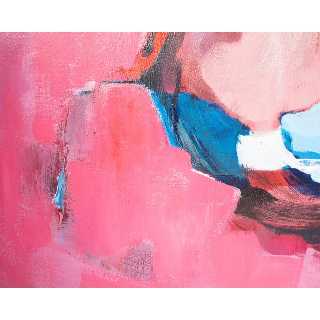 Textile 1969 Abstract Oil on Canvas Painting by George Coggeshall For Sale - Image 7 of 9