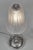 Silver Maynadier Pair of French Art Deco Floral Frosted Glass Table Lamps - 1930s For Sale - Image 8 of 12