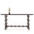 These striking 1970’s blue stone top consoles feature a bold chain link base that commands a notable architectural...