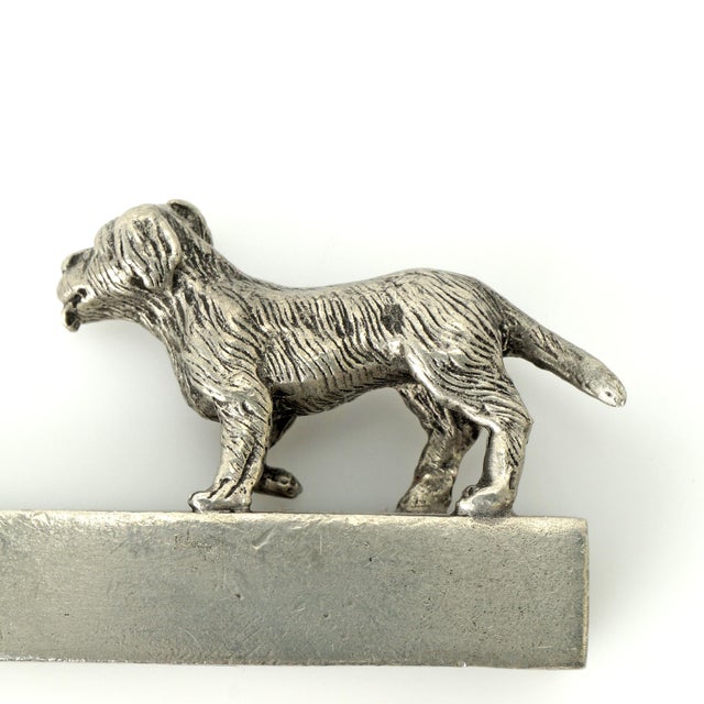 Late 20th Century Vintage Set of Three Etain Royal Rue De France Pewter Knife Rests Duck, Pheasant, and Dog For Sale - Image 5 of 9