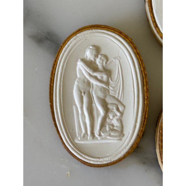Antique Italian Grand Tour Plaster Intaglios - Set of 6 (Group #13) For Sale - Image 9 of 12