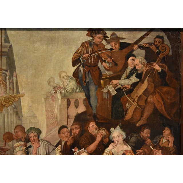 Circle of Frans Francken II Anversa, The Feast of Belshazzar, 1650, Oil on Canvas For Sale - Image 7 of 16