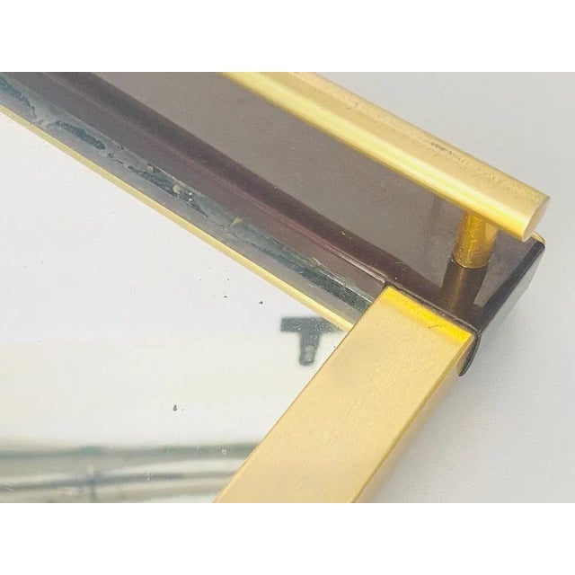 Mid-Century Faux Tortoise Shell and Brass Tray, 1970s For Sale - Image 4 of 8