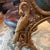 1990s Gold Frame Mirror With Painted Scenes Details For Sale - Image 5 of 9