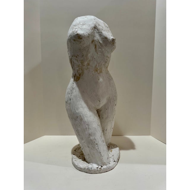 Sculpture Materials 1960s Larry Mohr Female Torso Sculpture White Plaster Signed Estate Mid Century Modern For Sale - Image 7 of 8