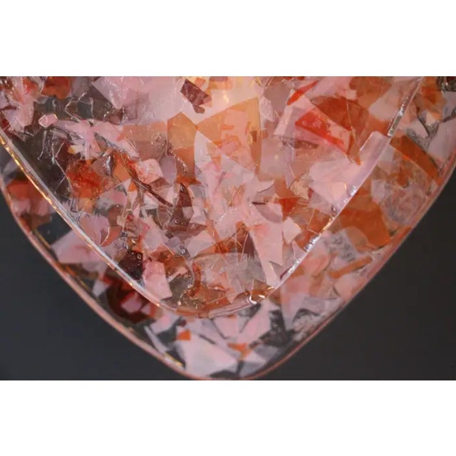 Mid-Century Italian Modern Brass and Pink Glass Chandelier, 1980s For Sale - Image 18 of 18