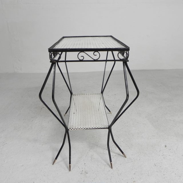 Vintage Sculptural Steel side Table, 1950s For Sale - Image 11 of 18
