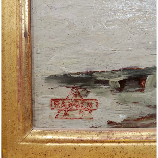 Henry Ward Ranger - New England Harbor Scene -Oil Painting For Sale - Image 4 of 8