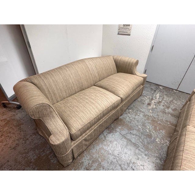Belmar Bespoke Roll Arm Sofas, Pair For Sale - Image 9 of 12