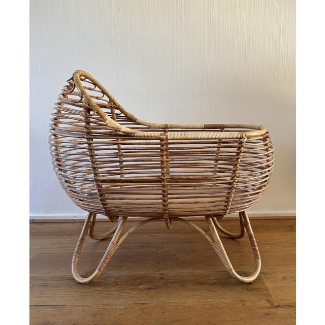 Mid-Century Modern Rattan Baby Crib, 1960s For Sale - Image 13 of 13