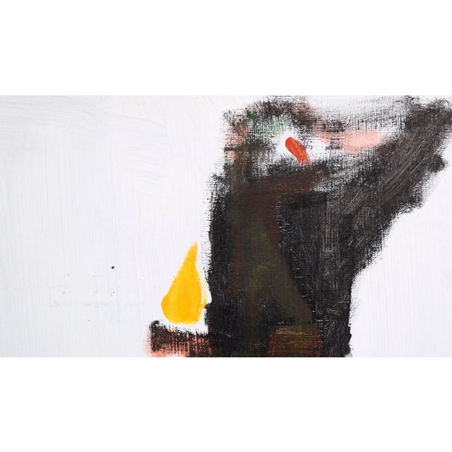 Abstract "Bird on a Wire" the Crow - Acrylic on Canvas by Ricardo De Silva For Sale - Image 3 of 8