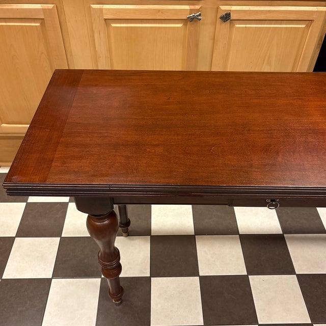 2000 - 2009 Ethan Allen British Classics Console/Folding Dining Table For Sale - Image 5 of 11