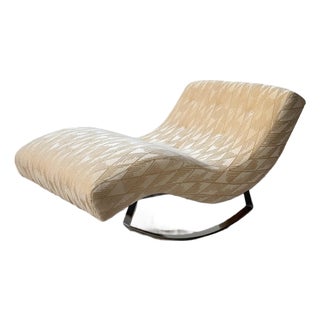 Adrian Pearsall for Craft Associates Model 1264 Rocking Chaise in Cut Mohair For Sale