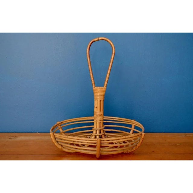 Beige Bohemian Basket in Rattan For Sale - Image 8 of 8