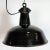 Industrial Black Enamel Factory Lamp with Cast Iron Top from Elektrosvit, 1950s For Sale - Image 9 of 18