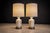 White Vintage Table Lamps With Rose Motif, Unknown, 1960s - a Pair For Sale - Image 8 of 8