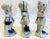 Mid 20th Century Vintage Gilded Delft Girl Statuettes From Fei Worldwide- Set of 3 For Sale - Image 5 of 10