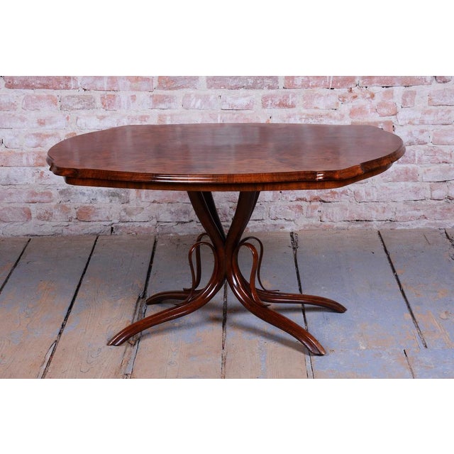 Biedermeier Coffee Table in Beech and Walnut, 1880s For Sale - Image 3 of 17