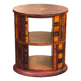 Mid 20th Century English Leather Book Table For Sale