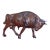 Manfred Gettman Attrib. Brown & Black Obsidian Bull Sculpture. Germany, 20th C. For Sale