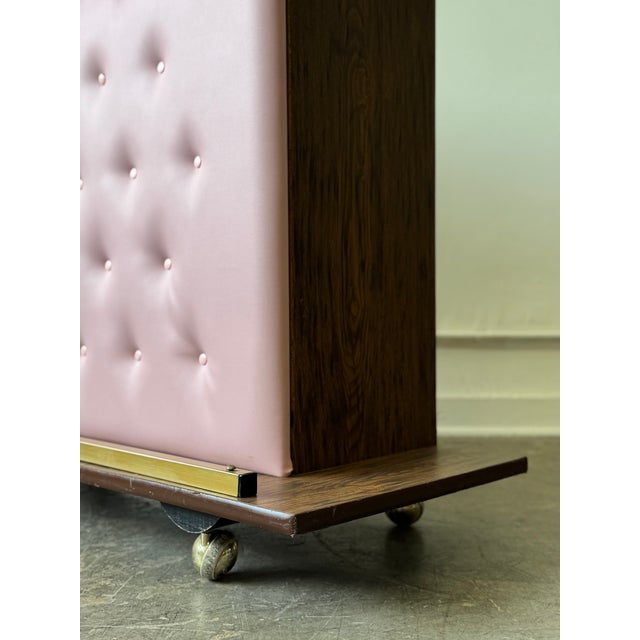 1960's Pink Vinyl Freestanding Bar For Sale In Los Angeles - Image 6 of 11