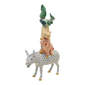 Herend Reserve Collection "Town Musicians of Bremen" Multi-Color Fishnet Figurine