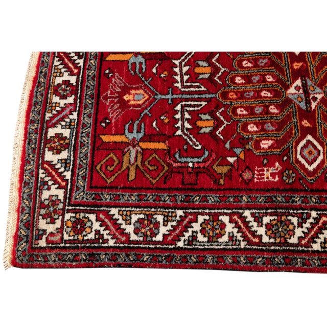 Vintage Persian Heriz Rug, 3'4" X 10'9" For Sale In New York - Image 6 of 12