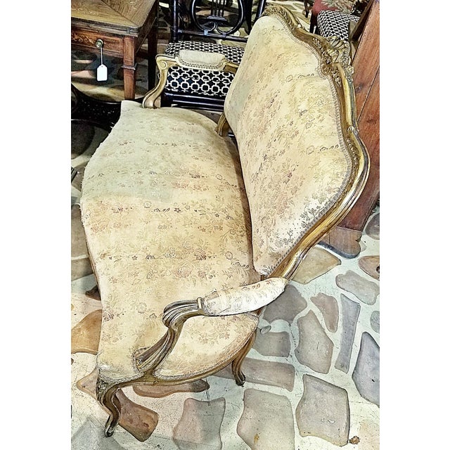 French 19c Louis XV Style Settee Sofa For Sale - Image 10 of 11