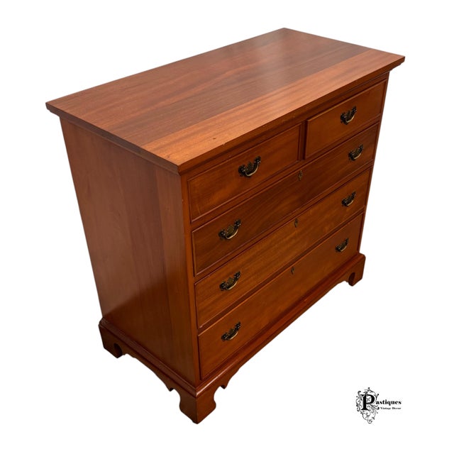 Vintage Craftique Chippendale Style Solid Mahogany Chest of Drawers For Sale In Greensboro - Image 6 of 10