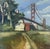 Textile Oil Painting on Canvas Landscape by Danka Krol, San Francisco, Golden Gate Bridge For Sale - Image 7 of 8