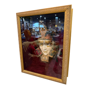 Venetian Mask in Ornate Shadow Box