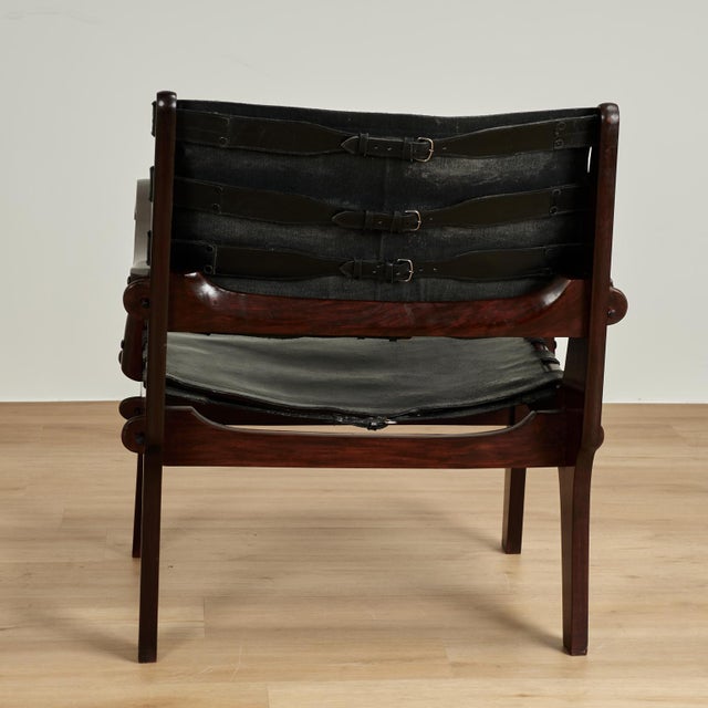Set of Three Modern Rosewood Safari Chairs by Angel Pazmino For Sale - Image 14 of 18