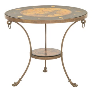 Sarreid Ltd. Chinoiserie Brass Gueridon For Sale