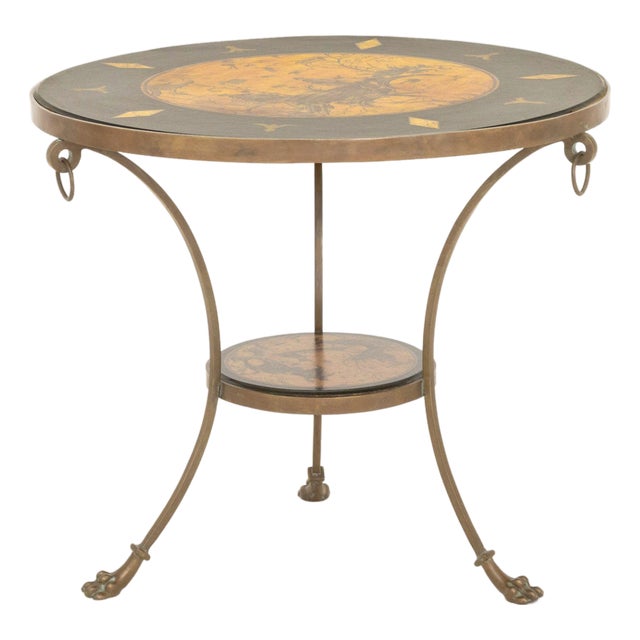 Sarreid Ltd. Chinoiserie Brass Gueridon For Sale