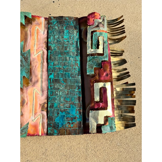 Greg Gowen “Blossom Ray” Mixed Metal Floating Rug Wall Art Sculpture For Sale - Image 4 of 6